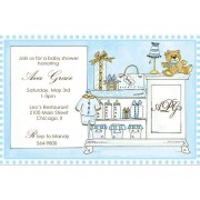 Baby Shower Invitations, Baby Room Blue, Rosanne Beck