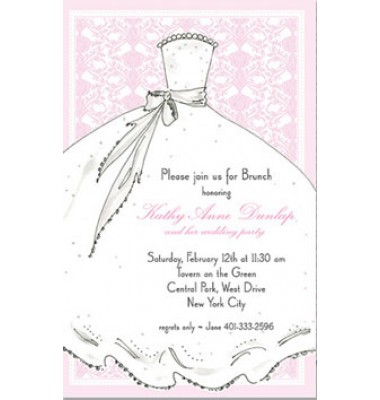 Bridal Shower Invitations, Wedding Gown, Rosanne Beck