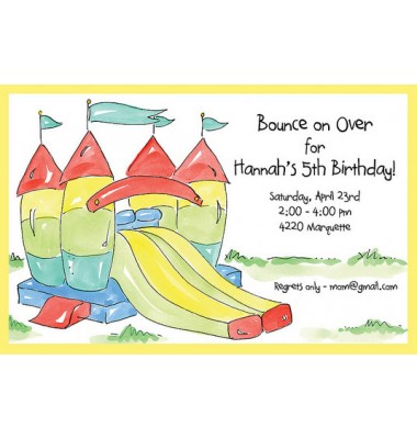 Bounce House Invitations, Lets Play, Rosanne Beck