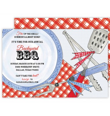 BBQ Invitations, On The Grill, Beck