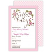 Baby Shower Invitations, Hello Baby Pink, Beck