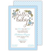 Baby Shower Invitations, Hello Baby Blue, Beck