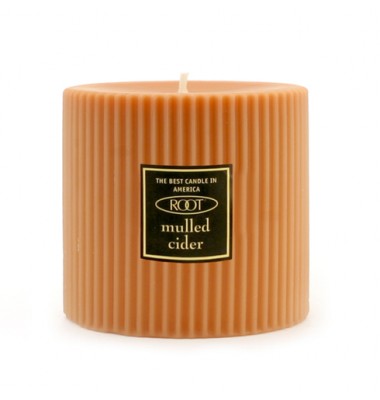Root 3x3 Grecian Pillar Candle Mulled Cider