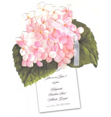 Floral Invitations, Pink Hydrangea, Stevie Streck